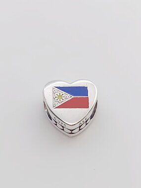 Pandora Philippines Flag Heart Charm